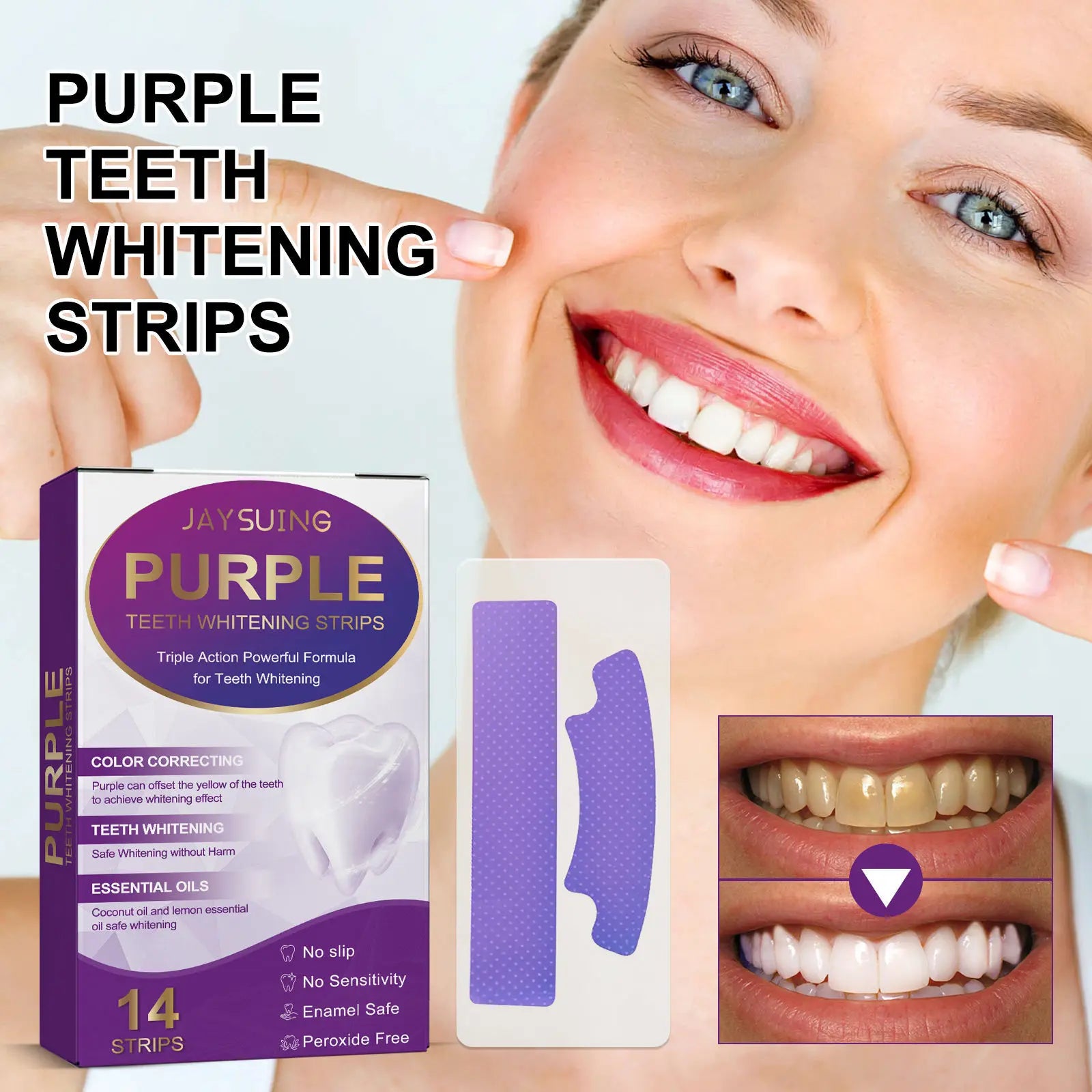 Jaysuing 14pcs Whitening Strips