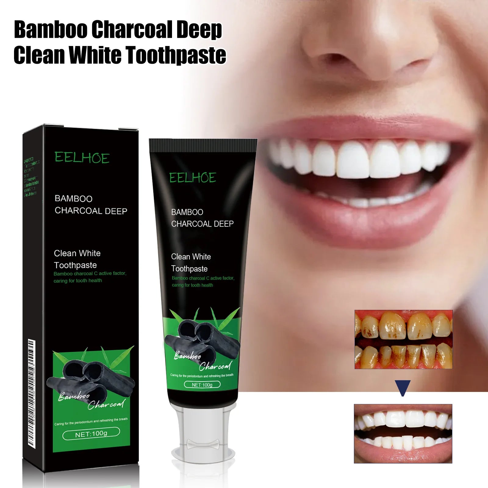 Eelhoe Bamboo Charcoal Whitening Toothpaste