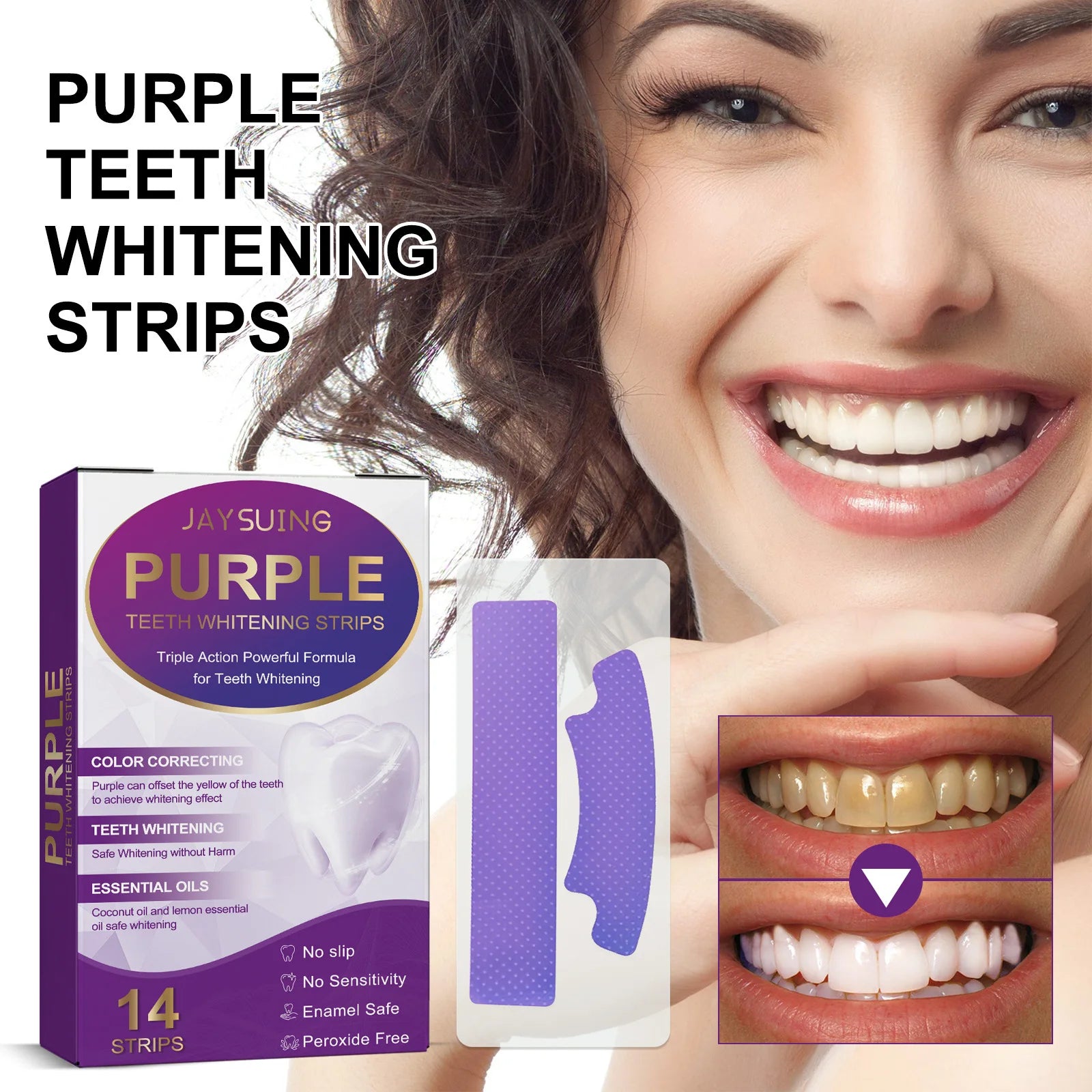 Jaysuing 14pcs Whitening Strips
