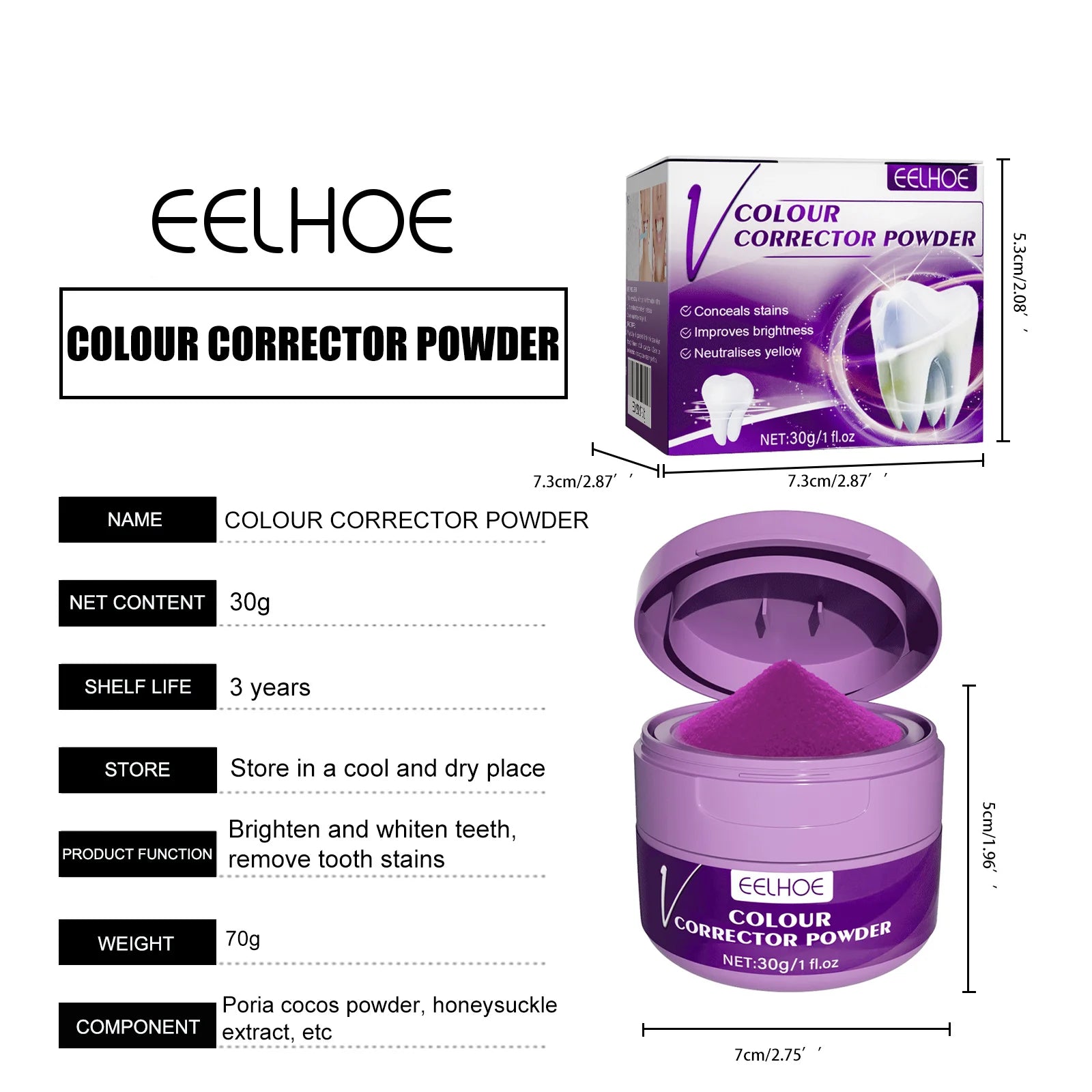 EELHOE Herbal Whitening Powder 30g