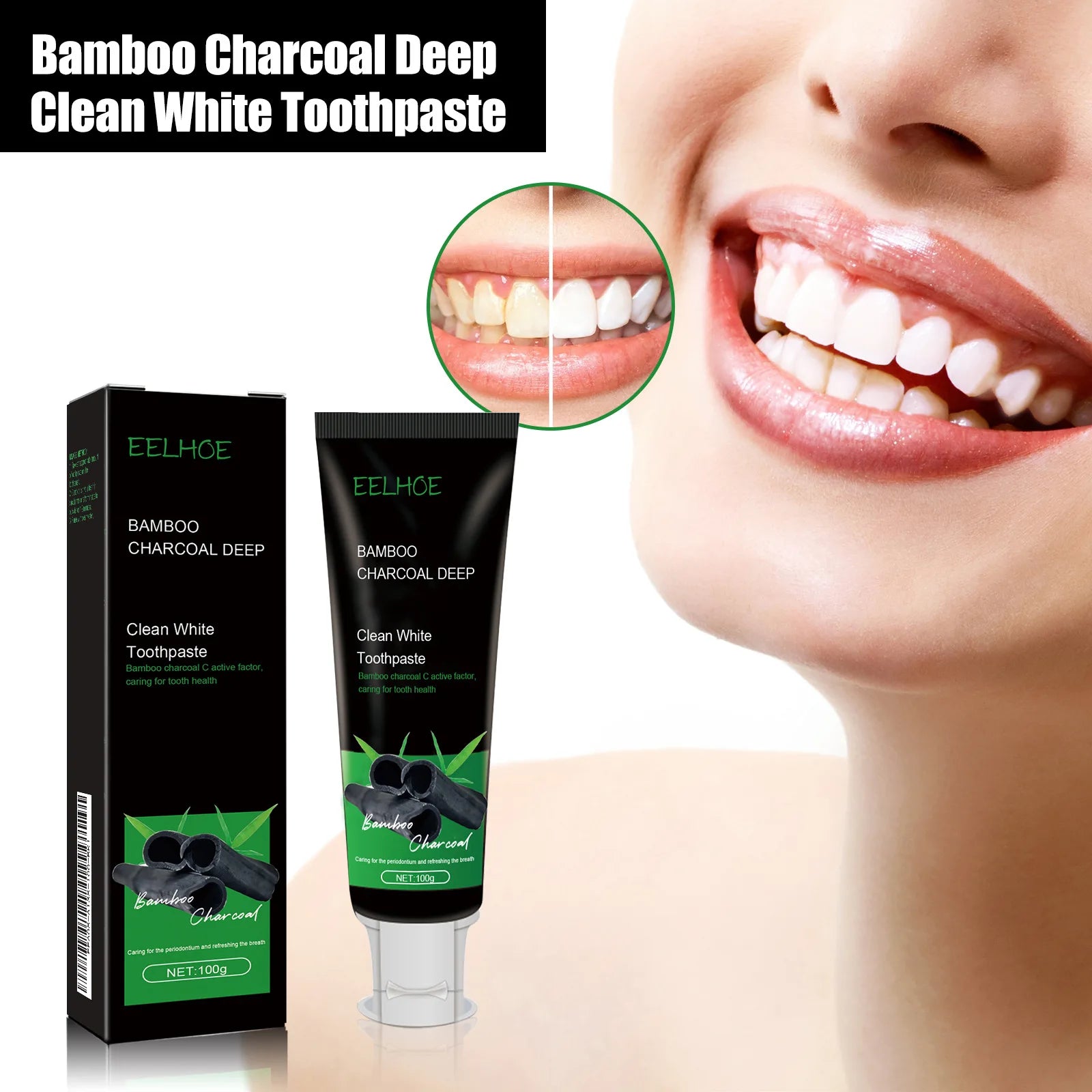 Eelhoe Bamboo Charcoal Whitening Toothpaste