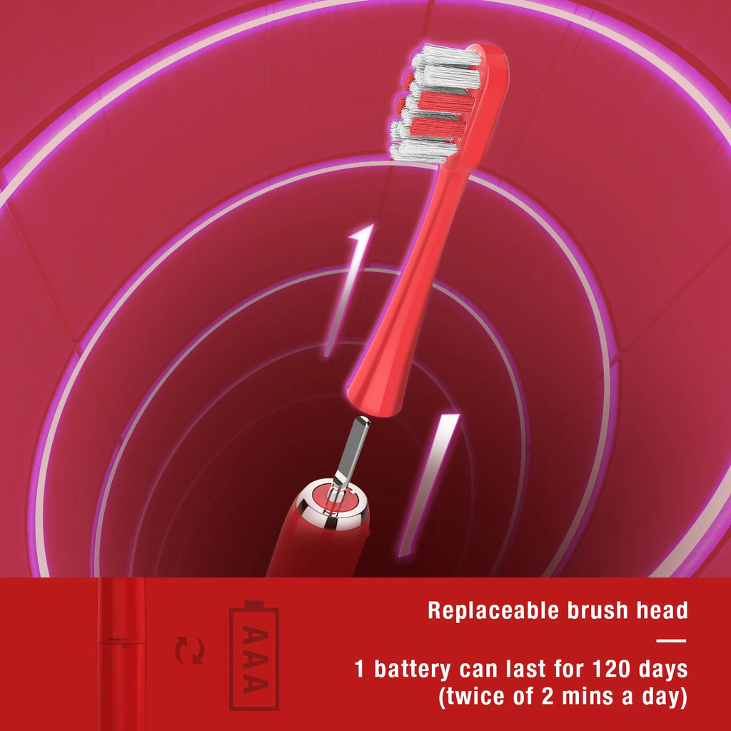 SEAGO Sonic Toothbrush + 3 Brush Heads