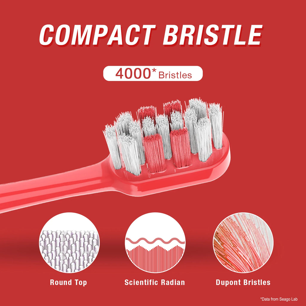 SEAGO Sonic Toothbrush + 3 Brush Heads