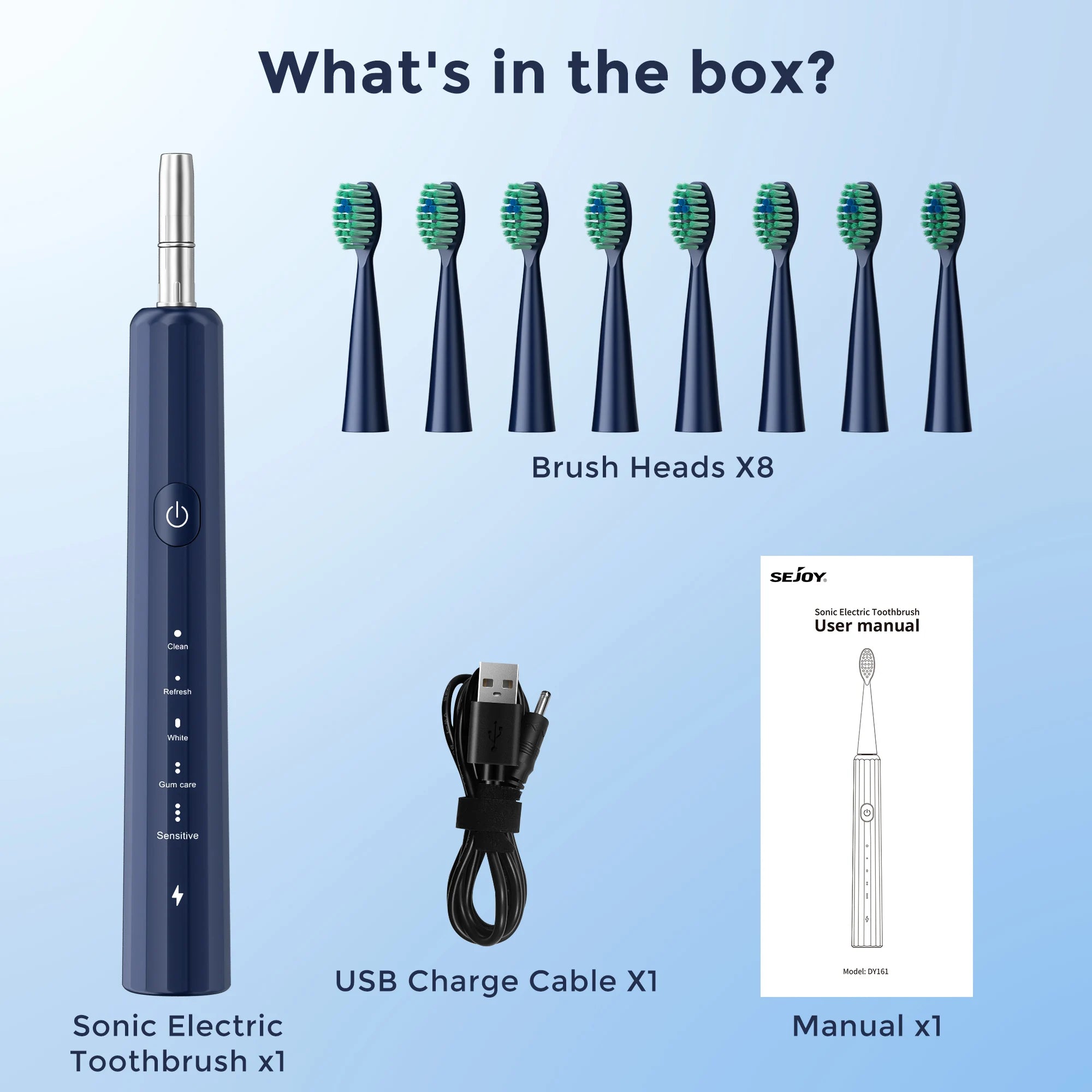 Sejoy Sonic Toothbrush DY-156 8 Heads