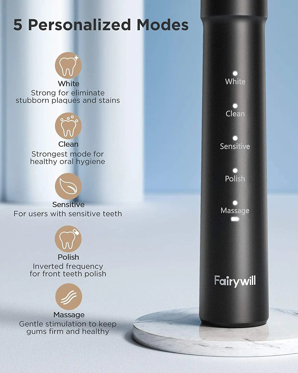 Fairywill Sonic Toothbrush E11 Waterproof