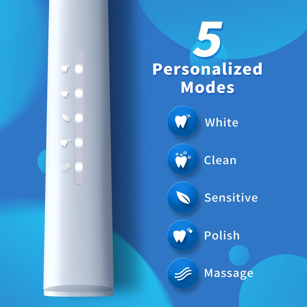 SEAGO Sonic Toothbrush 8 Heads 1 Charge