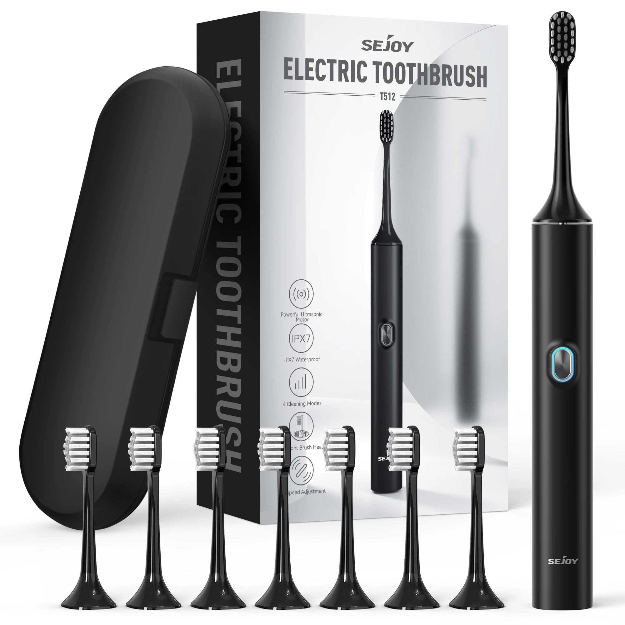Sejoy Sonic Toothbrush Waterproof 8 Heads