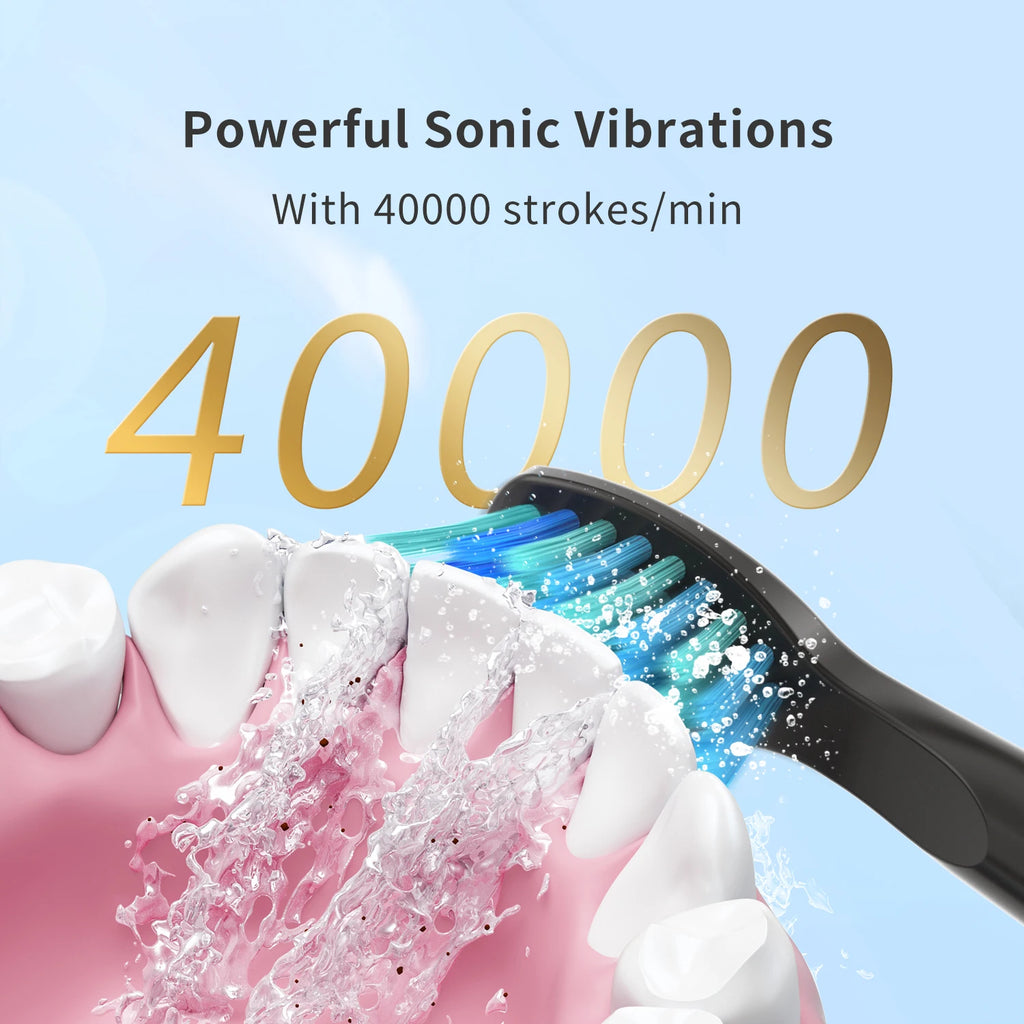 SEAGO Sonic Toothbrush 8 Heads 1 Charge